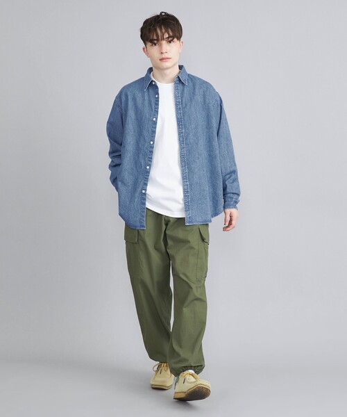 coen(コーエン)の「ワイドデニムシャツ(シャツ/ブラウス・メンズ・コバルトブルー/ネイビー・M/S/XL/L)」の4枚目の写真