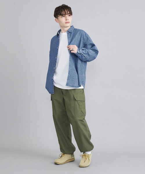 coen(コーエン)の「ワイドデニムシャツ(シャツ/ブラウス・メンズ・コバルトブルー/ネイビー・M/S/XL/L)」の6枚目の写真
