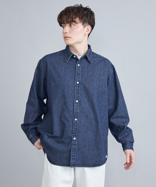coen(コーエン)の「ワイドデニムシャツ(シャツ/ブラウス・メンズ・コバルトブルー/ネイビー・M/S/XL/L)」の10枚目の写真