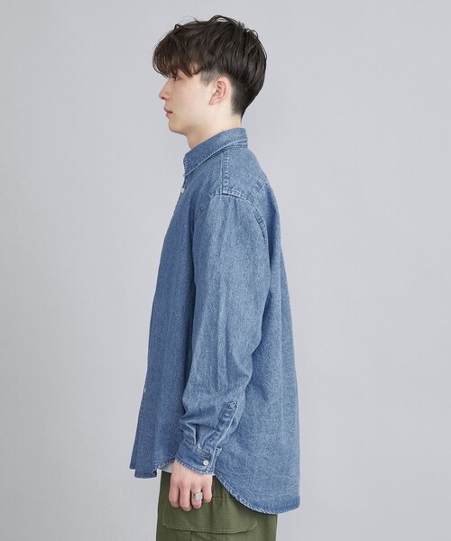 coen(コーエン)の「ワイドデニムシャツ(シャツ/ブラウス・メンズ・コバルトブルー/ネイビー・M/S/XL/L)」の14枚目の写真
