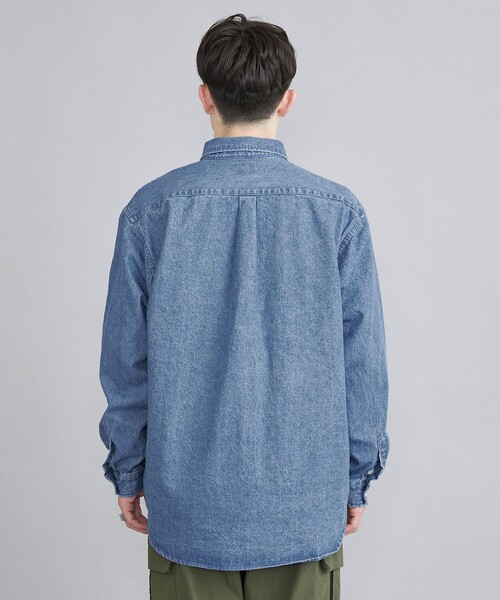 coen(コーエン)の「ワイドデニムシャツ(シャツ/ブラウス・メンズ・コバルトブルー/ネイビー・M/S/XL/L)」の15枚目の写真