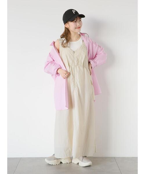 ehka sopo（エヘカソポ）の「シェルタックタンクトップ（タンクトップ・レディース・ベージュ/オフホワイト/ブラック・F）」の19枚目の写真