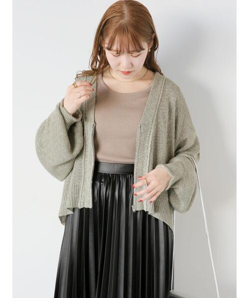 ehka sopo（エヘカソポ）の「シェルタックタンクトップ（タンクトップ・レディース・ベージュ/オフホワイト/ブラック・F）」の21枚目の写真