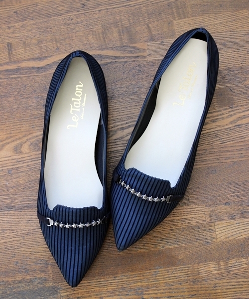 LE TALON（ルタロン）の「ポインテッドスタービットオペラ◆（その他シューズ・レディース・ネイビー/ブラック/カーキ/チャコールグレー・36.5/35.5/38/37.5/36/37）」の4枚目の写真