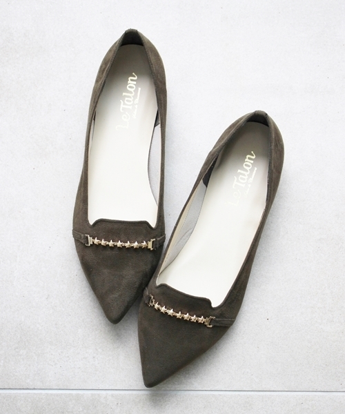 LE TALON（ルタロン）の「ポインテッドスタービットオペラ◆（その他シューズ・レディース・ネイビー/ブラック/カーキ/チャコールグレー・36.5/35.5/38/37.5/36/37）」の3枚目の写真