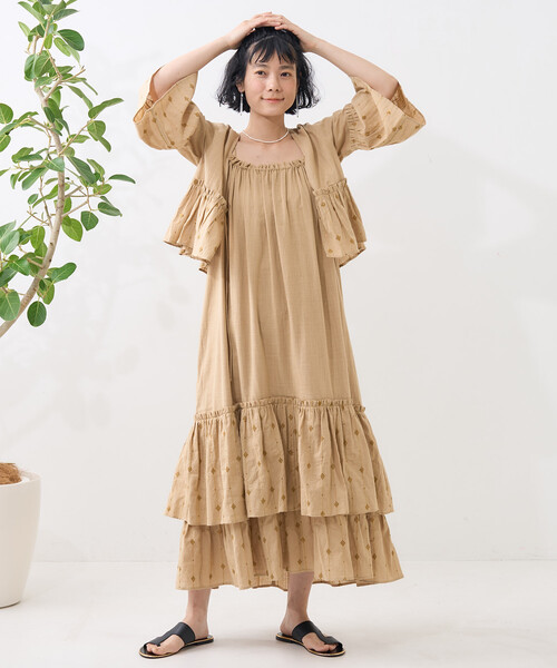 FREAK'S STORE(フリークスストア)の「インド スパンコール キャミワンピース(ワンピース・レディース・ブラック/ベージュ・フリ-)」の16枚目の写真