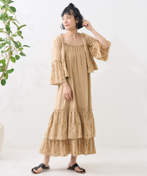 FREAK'S STORE(フリークスストア)の「インド スパンコール キャミワンピース(ワンピース・レディース・ブラック/ベージュ・フリ-)」の17枚目の写真