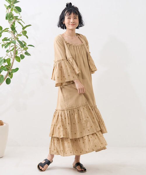 FREAK'S STORE(フリークスストア)の「インド スパンコール キャミワンピース(ワンピース・レディース・ブラック/ベージュ・フリ-)」の18枚目の写真