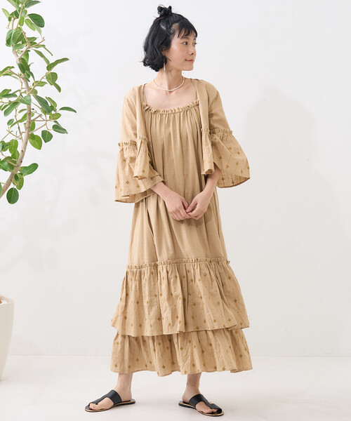 FREAK'S STORE(フリークスストア)の「インド スパンコール キャミワンピース(ワンピース・レディース・ブラック/ベージュ・フリ-)」の19枚目の写真