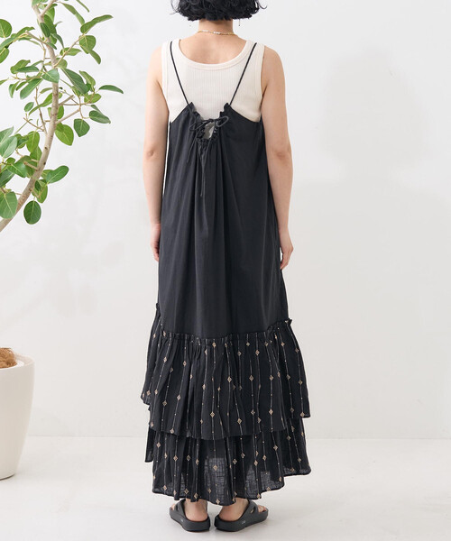 FREAK'S STORE(フリークスストア)の「インド スパンコール キャミワンピース(ワンピース・レディース・ブラック/ベージュ・フリ-)」の11枚目の写真