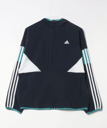 アディダス adidas シーズナル ルーズフィット カラーブロック フード付きクロスジャケット