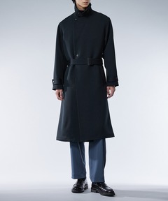 TARO HORIUCHI/タロウホリウチ】Collar Less Hidden Pocket Coat