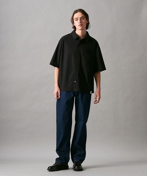 Calvin Klein(カルバン・クライン)の「ウーブンタブスウェットショートスリーブシャツ(シャツ/ブラウス・メンズ・ブラック・L/S/XL/M)」の3枚目の写真