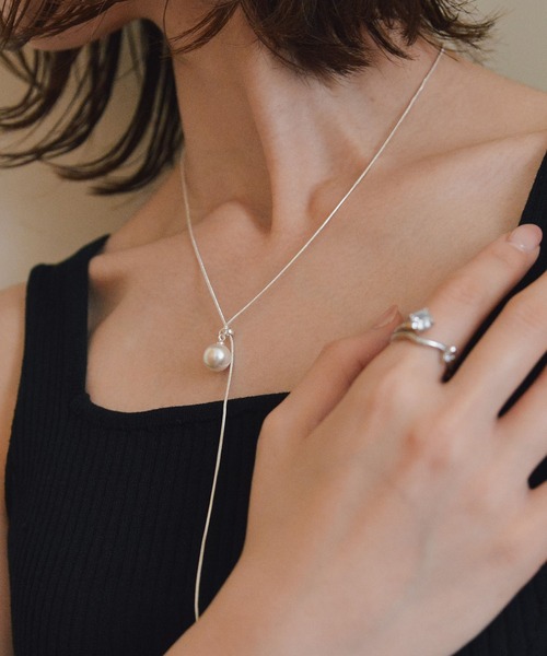 styiro（スタイロ）の「ニッケルフリー パールアジャスターネックレス（ネックレス・レディース・ゴールド/シルバー・FREE）」の4枚目の写真