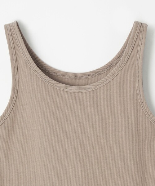 green label relaxing(グリーンレーベルリラクシング)の「ベーシック リブ タンクトップ(タンクトップ・レディース・ブラック/モカ/オフホワイト・FREE)」の12枚目の写真
