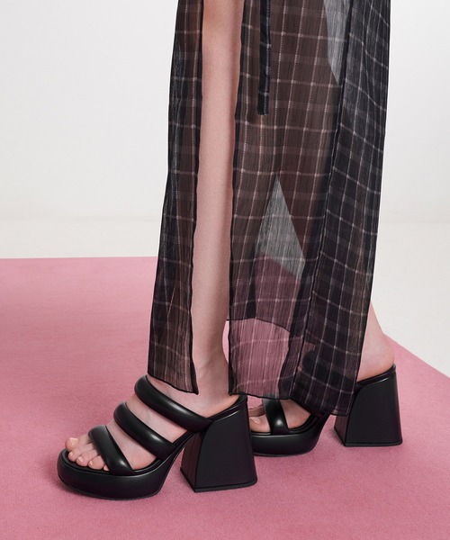 【セール】Tattie タッチ パッフィーストラッププラットフォームミュール(サンダル)|CHARLES & KEITH(チャールズ & キース)