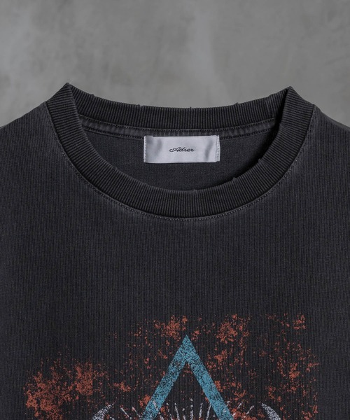 heavy cotton vintage like retro rock logo damage sleeve less T