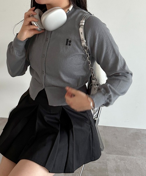soie by apres jour mignon(ソワバイアプレジュールミニョン)の「ワンポイントカーディガン【ZOZOTOWN限定アイテム】(カーディガン/ボレロ・レディース・ブラック/グレー/ライトグレー・フリー/X-LARGE)」の17枚目の写真