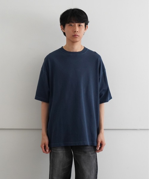 EVCON(エビコン)の「EVCON PIGMENT WIDE S/S T-SHIRT(Tシャツ/カットソー・メンズ・ライトグレー/グリーン/イエロー/ネイビー・1/2)」の3枚目の写真