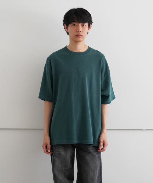 EVCON(エビコン)の「EVCON PIGMENT WIDE S/S T-SHIRT(Tシャツ/カットソー・メンズ・ライトグレー/グリーン/イエロー/ネイビー・1/2)」の2枚目の写真