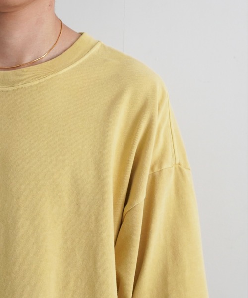 EVCON(エビコン)の「EVCON PIGMENT WIDE S/S T-SHIRT(Tシャツ/カットソー・メンズ・ライトグレー/グリーン/イエロー/ネイビー・1/2)」の14枚目の写真