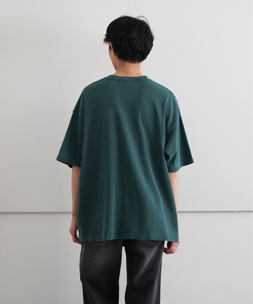 EVCON(エビコン)の「EVCON PIGMENT WIDE S/S T-SHIRT(Tシャツ/カットソー・メンズ・ライトグレー/グリーン/イエロー/ネイビー・1/2)」の7枚目の写真