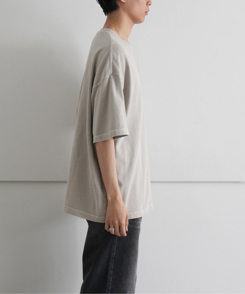 EVCON(エビコン)の「EVCON PIGMENT WIDE S/S T-SHIRT(Tシャツ/カットソー・メンズ・ライトグレー/グリーン/イエロー/ネイビー・1/2)」の10枚目の写真