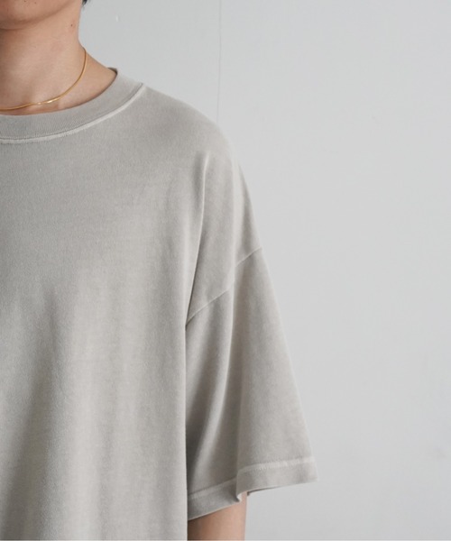 EVCON(エビコン)の「EVCON PIGMENT WIDE S/S T-SHIRT(Tシャツ/カットソー・メンズ・ライトグレー/グリーン/イエロー/ネイビー・1/2)」の5枚目の写真