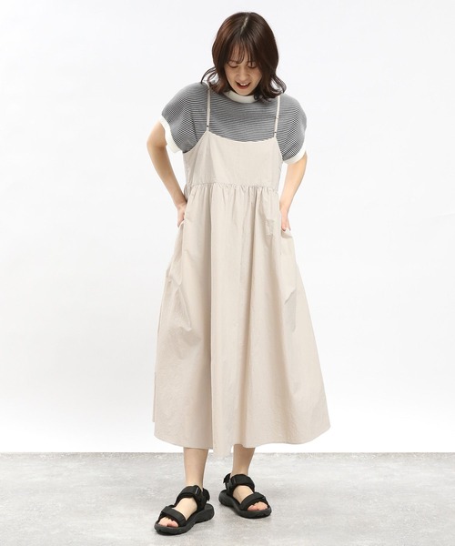 GLOBAL WORK Smile Seed Store（グローバルワーク スマイルシードストア）の「撥水UVライトキャミワンピース/100831（ワンピース・レディース・アイボリー/ブラック・LARGE/SMALL/MEDIUM/X-LARGE）」の14枚目の写真