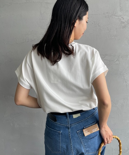 tシャツ 「MAISON DE L'ALLURE/メゾンドゥラリュール」 光沢ラバーロゴプリントTシャツ レディース MAISON DE L'ALLURE tシャツ 「MAISON L'ALLURE/メゾンドゥラ