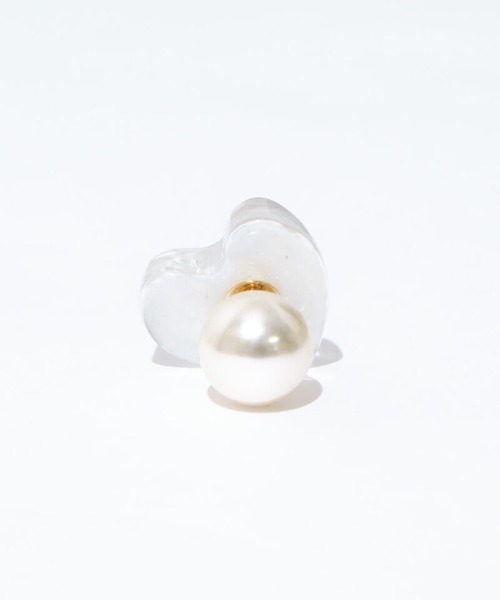 flower(フラワー)の「アイシーハートピアス(ピアス(片耳用)・レディース・ホワイト/ピンク・FREE)」の6枚目の写真