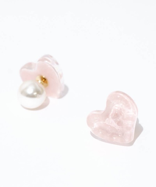 flower(フラワー)の「アイシーハートピアス(ピアス(片耳用)・レディース・ホワイト/ピンク・FREE)」の13枚目の写真