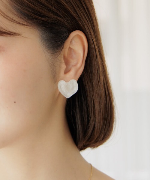 flower(フラワー)の「アイシーハートピアス(ピアス(片耳用)・レディース・ホワイト/ピンク・FREE)」の16枚目の写真