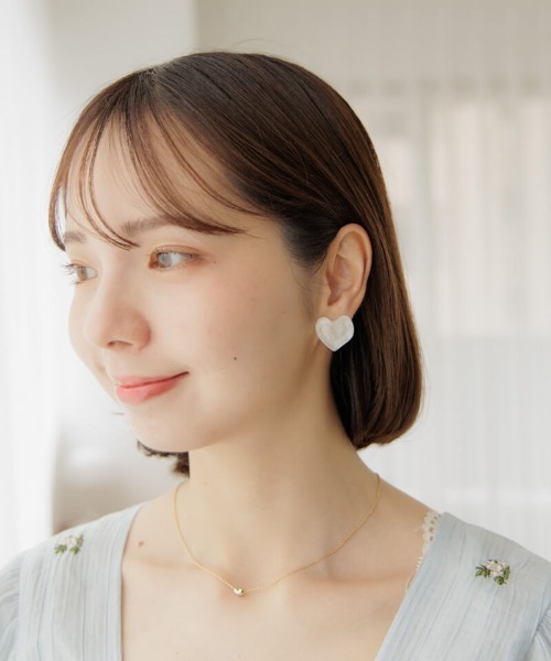 flower(フラワー)の「アイシーハートピアス(ピアス(片耳用)・レディース・ホワイト/ピンク・FREE)」の18枚目の写真