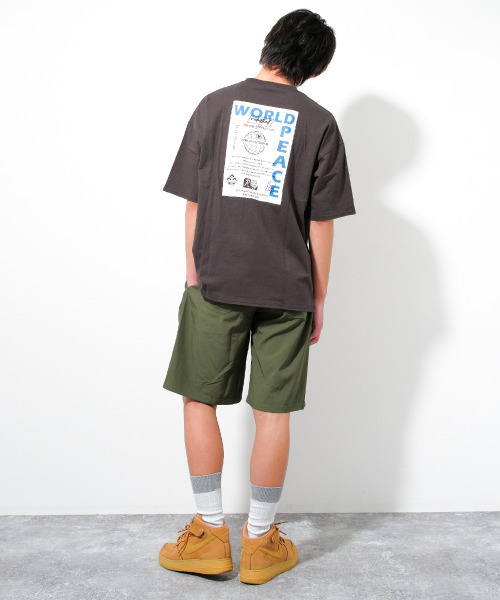RAT EFFECT(ラットエフェクト)の「PEACEポケBIG Tシャツ(Tシャツ/カットソー・キッズ・チャコールグレー/オフホワイト/ブラック/ライトグレー・170/160/150/140/130)」の10枚目の写真