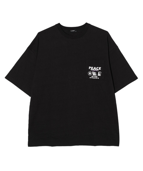 RAT EFFECT(ラットエフェクト)の「PEACEポケBIG Tシャツ(Tシャツ/カットソー・キッズ・チャコールグレー/オフホワイト/ブラック/ライトグレー・170/160/150/140/130)」の15枚目の写真