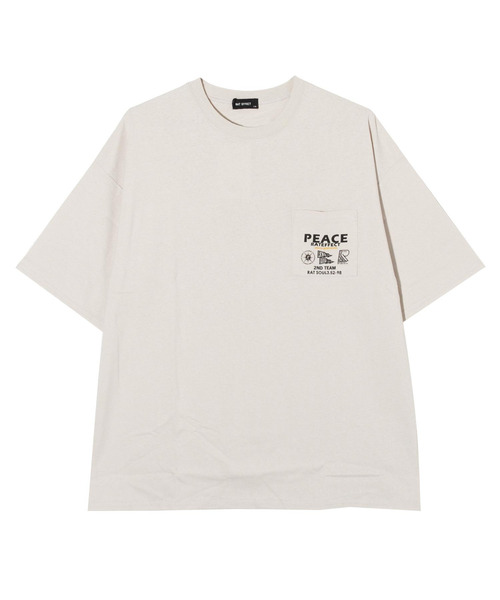 RAT EFFECT(ラットエフェクト)の「PEACEポケBIG Tシャツ(Tシャツ/カットソー・キッズ・チャコールグレー/オフホワイト/ブラック/ライトグレー・170/160/150/140/130)」の17枚目の写真