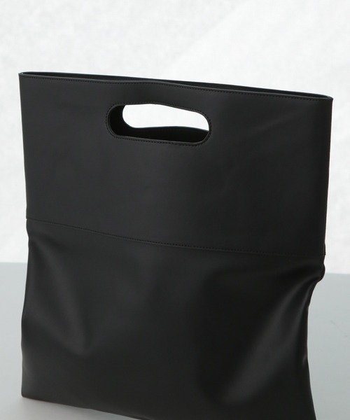 NANO universe(ナノユニバース)の「WEB限定/シンセティックレザー2WAYクラッチバッグ(クラッチバッグ・メンズ・ブラウン/ブラック・FREE)」の7枚目の写真