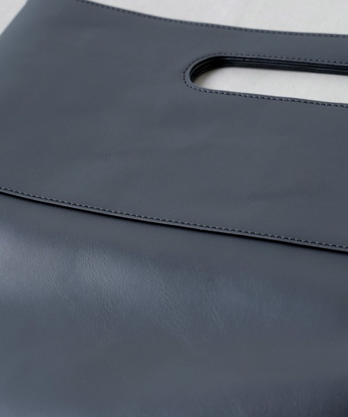 NANO universe(ナノユニバース)の「WEB限定/シンセティックレザー2WAYクラッチバッグ(クラッチバッグ・メンズ・ブラウン/ブラック・FREE)」の19枚目の写真