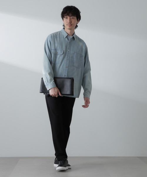 NANO universe(ナノユニバース)の「WEB限定/シンセティックレザー2WAYクラッチバッグ(クラッチバッグ・メンズ・ブラウン/ブラック・FREE)」の11枚目の写真