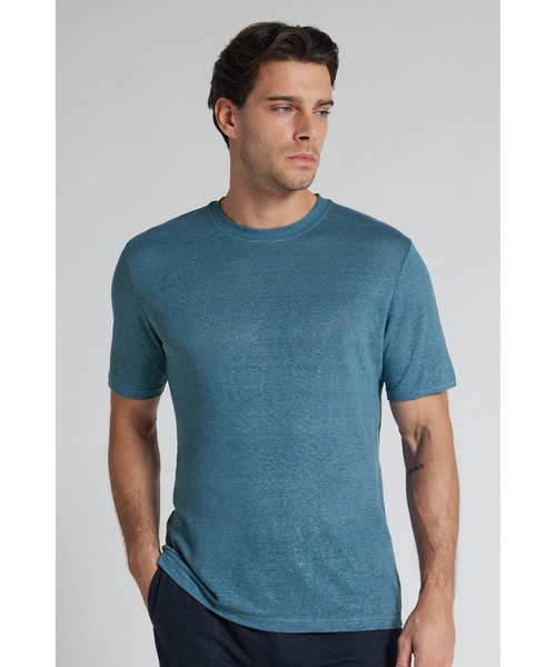 Intimissimi(インティミッシミ)の「リネン Tシャツ(Tシャツ/カットソー・メンズ・ベージュ/グリーン/ブラック/ライトブルー/ライトグレー/ブラウン/カーキ・S/M/L/XL)」の7枚目の写真