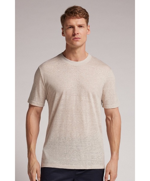 Intimissimi(インティミッシミ)の「リネン Tシャツ(Tシャツ/カットソー・メンズ・ベージュ/グリーン/ブラック/ライトブルー/ライトグレー/ブラウン/カーキ・S/M/L/XL)」の8枚目の写真