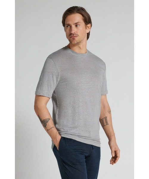 Intimissimi(インティミッシミ)の「リネン Tシャツ(Tシャツ/カットソー・メンズ・ベージュ/グリーン/ブラック/ライトブルー/ライトグレー/ブラウン/カーキ・S/M/L/XL)」の21枚目の写真