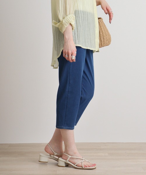 atONE(アットワン)の「atONE 冷感クロップドストレッチパンツ(その他パンツ・レディース・ベージュ/サックスブルー/ブラック/ブルー・3L/L/2L/M)」の15枚目の写真
