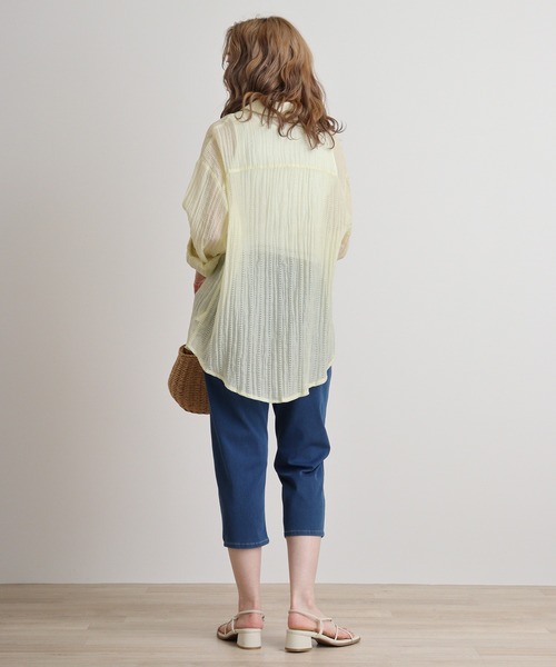 atONE(アットワン)の「atONE 冷感クロップドストレッチパンツ(その他パンツ・レディース・ベージュ/サックスブルー/ブラック/ブルー・3L/L/2L/M)」の18枚目の写真