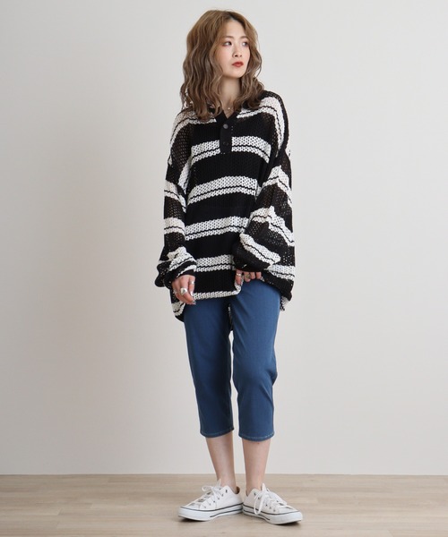 atONE(アットワン)の「atONE 冷感クロップドストレッチパンツ(その他パンツ・レディース・ベージュ/サックスブルー/ブラック/ブルー・3L/L/2L/M)」の22枚目の写真