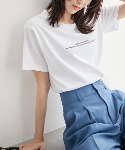 ROPE' PICNIC（ロペピクニック）の「RENUロゴTシャツ/リンクコーデ（Tシャツ/カットソー・レディース・ホワイト/ブラック/ベージュ/クリーム/ベージュ系その他2・40/38）」の15枚目の写真