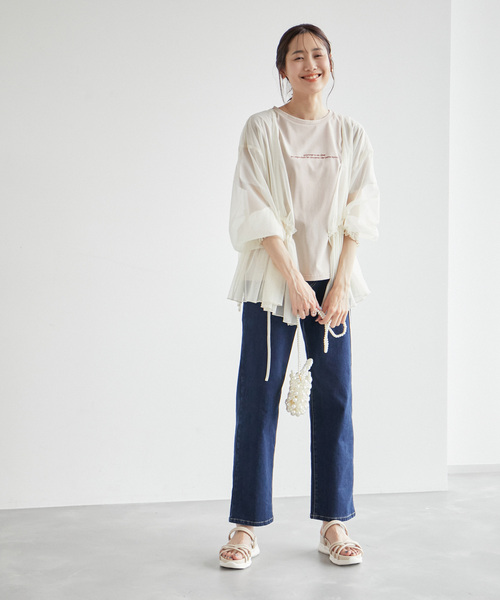 ROPE' PICNIC（ロペピクニック）の「RENUロゴTシャツ/リンクコーデ（Tシャツ/カットソー・レディース・ホワイト/ブラック/ベージュ/クリーム/ベージュ系その他2・40/38）」の16枚目の写真