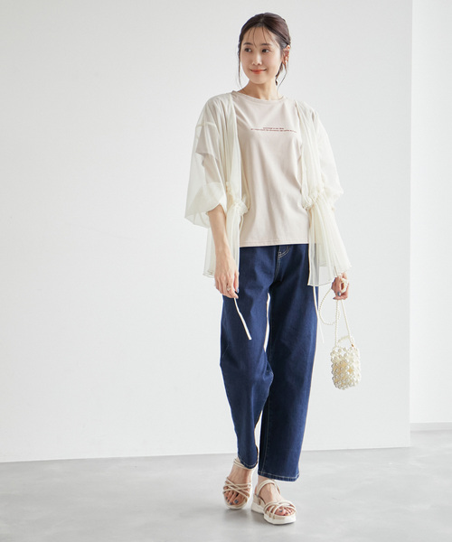 ROPE' PICNIC（ロペピクニック）の「RENUロゴTシャツ/リンクコーデ（Tシャツ/カットソー・レディース・ホワイト/ブラック/ベージュ/クリーム/ベージュ系その他2・40/38）」の17枚目の写真