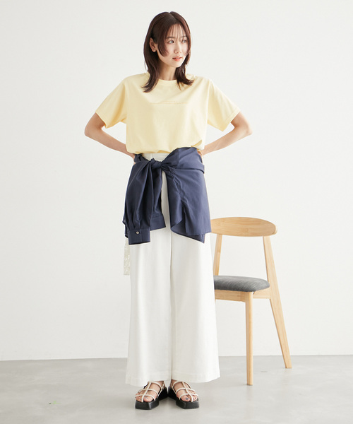 ROPE' PICNIC（ロペピクニック）の「RENUロゴTシャツ/リンクコーデ（Tシャツ/カットソー・レディース・ホワイト/ブラック/ベージュ/クリーム/ベージュ系その他2・40/38）」の20枚目の写真